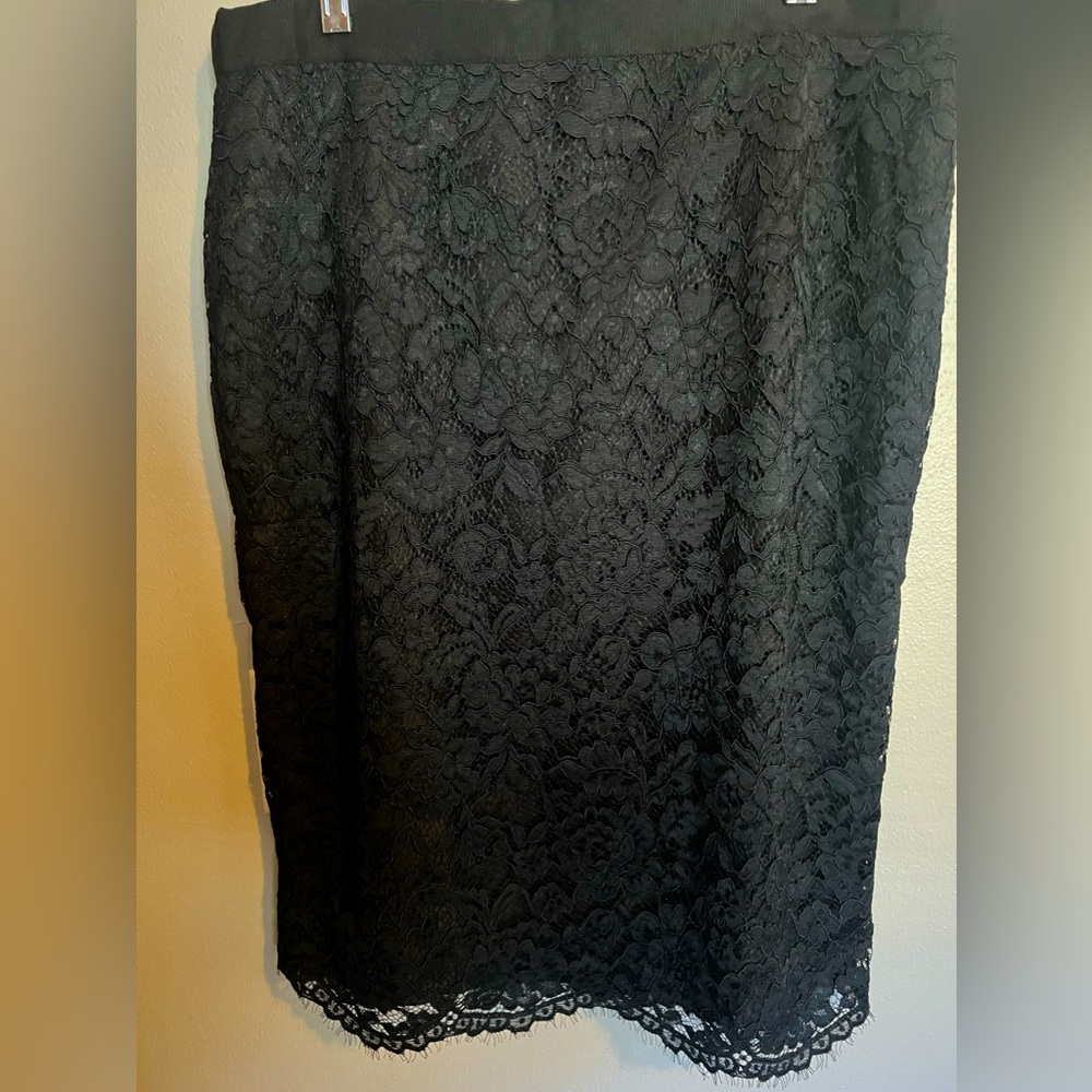 Beautiful Talbots black lace skirt never worn